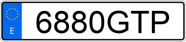 Numer rejestracyjny 6880GTP posiada SEAT EXEO