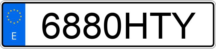 Numer rejestracyjny 6880HTY posiada FIAT 500L LIVING