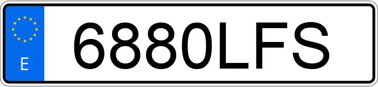 Numer rejestracyjny 6880LFS posiada  
