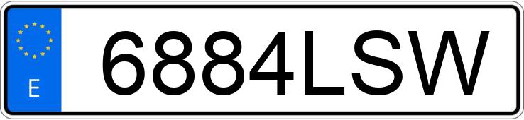 Numer rejestracyjny 6884LSW posiada AUDI A4 Numer rejestracyjny 6884LSW posiada AUDI A4