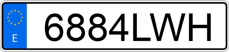 Numer rejestracyjny 6884LWH posiada FORD TRANSIT