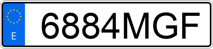 Numer rejestracyjny 6884MGF posiada SKODA FABIA
