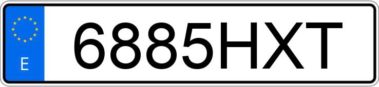 Numer rejestracyjny 6885HXT posiada RENAULT MEGANE