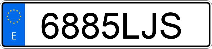 Numer rejestracyjny 6885LJS posiada VOLKSWAGEN GOLF