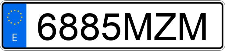 Numer rejestracyjny 6885MZM posiada VOLKSWAGEN TRANSPORTER