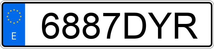 Numer rejestracyjny 6887DYR posiada SEAT IBIZA