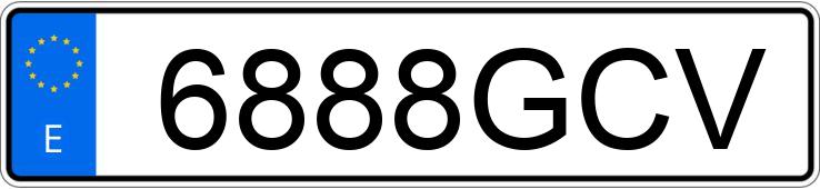 Numer rejestracyjny 6888GCV posiada TOYOTA YARIS