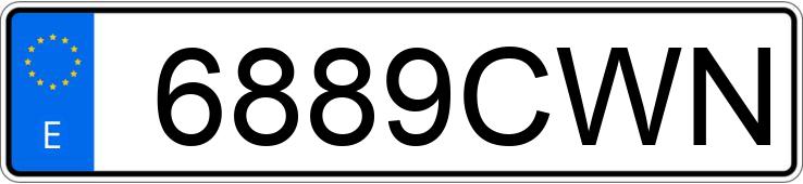 Numer rejestracyjny 6889CWN posiada CITROEN JUMPY