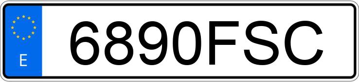 Numer rejestracyjny 6890FSC posiada PEUGEOT 207