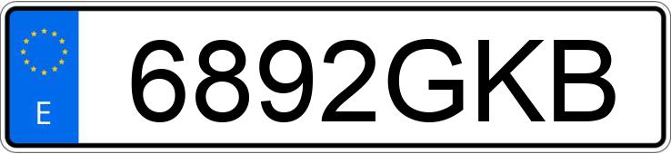 Numer rejestracyjny 6892GKB posiada RENAULT TRAFIC