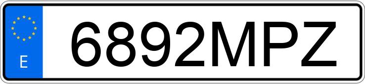 Numer rejestracyjny 6892MPZ posiada AUDI A3 SPORTBACK Numer rejestracyjny 6892MPZ posiada AUDI A3 SPORTBACK