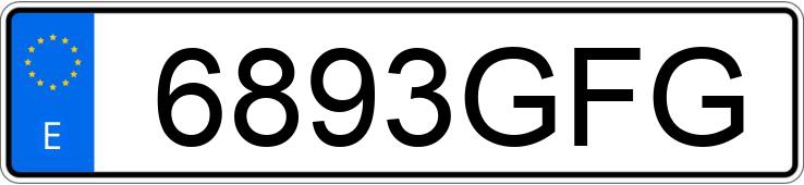 Numer rejestracyjny 6893GFG posiada MAZDA MAZDA2