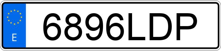 Numer rejestracyjny 6896LDP posiada AUDI A3 SPORTBACK