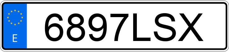 O número de registro 6897LSX tem VOLKSWAGEN GOLF