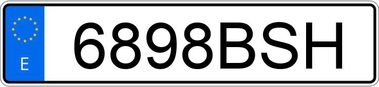 Numer rejestracyjny 6898BSH posiada CITROEN XSARA