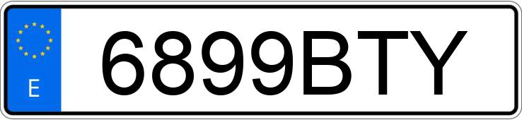 Numer rejestracyjny 6899BTY posiada MERCEDES E (211)