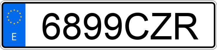 Numer rejestracyjny 6899CZR posiada BMW SERIE 3