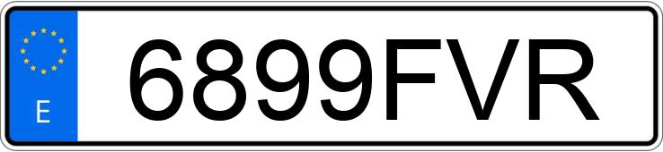 Die Registrierungsnummer 6899FVR hat VOLKSWAGEN PASSAT