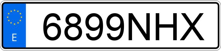 Numer rejestracyjny 6899NHX posiada TESLA MODEL 3