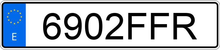 Numer rejestracyjny 6902FFR posiada MAN TG