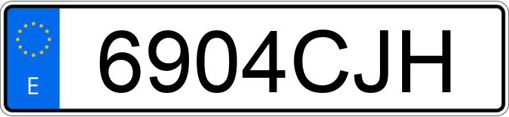 Numer rejestracyjny 6904CJH posiada VOLKSWAGEN GOLF