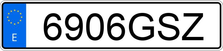 O número de registro 6906GSZ tem  