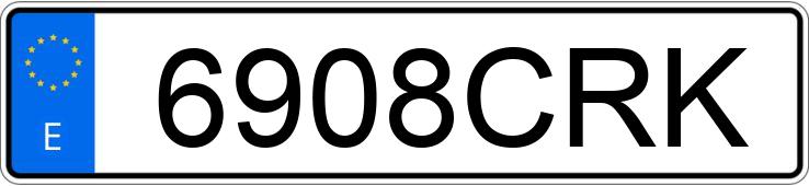 Numer rejestracyjny 6908CRK posiada AUDI S3