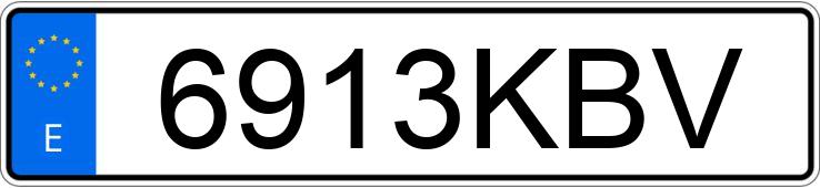 Numer rejestracyjny 6913KBV posiada RENAULT KANGOO