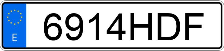 Registreringsnummeret 6914HDF har CITROEN JUMPER