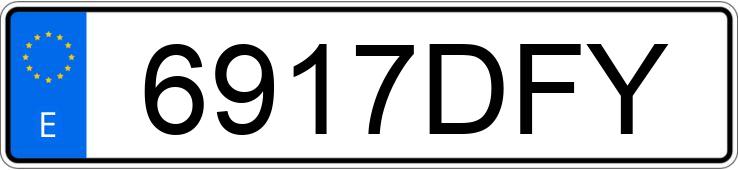 Numer rejestracyjny 6917DFY posiada FIAT PUNTO