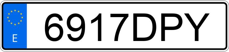 Numer rejestracyjny 6917DPY posiada RENAULT KANGOO
