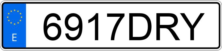 Numer rejestracyjny 6917DRY posiada RENAULT CLIO