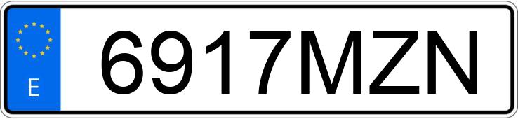 Numer rejestracyjny 6917MZN posiada RENAULT TRAFIC