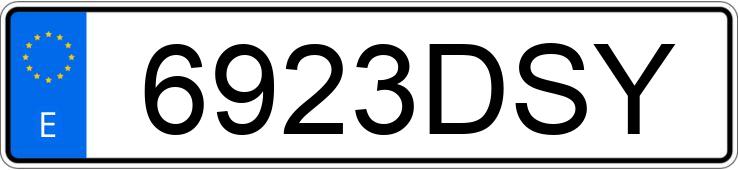 Numer rejestracyjny 6923DSY posiada FIAT DOBLO