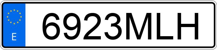Numer rejestracyjny 6923MLH posiada AUDI A3