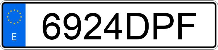 Numer rejestracyjny 6924DPF posiada RENAULT MEGANE