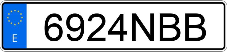 Numer rejestracyjny 6924NBB posiada MAZDA MAZDA3