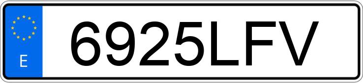 Numer rejestracyjny 6925LFV posiada SEAT LEON