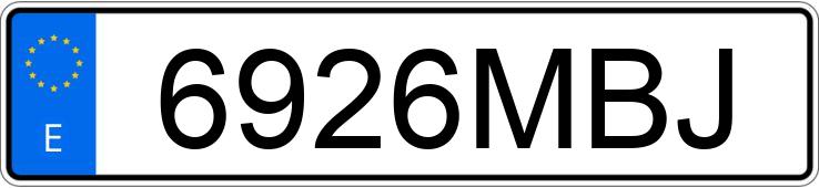 Numer rejestracyjny 6926MBJ posiada AUDI A3 SPORTBACK