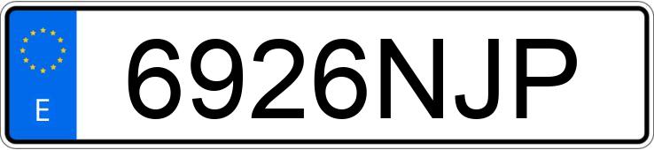 Numer rejestracyjny 6926NJP posiada BMW SERIE 1