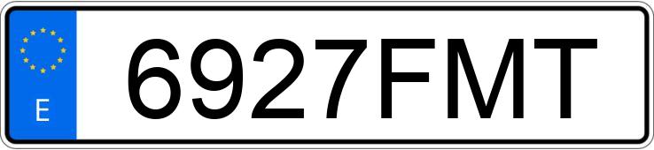 Numer rejestracyjny 6927FMT posiada PEUGEOT 207