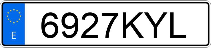 Numer rejestracyjny 6927KYL posiada RENAULT MASTER