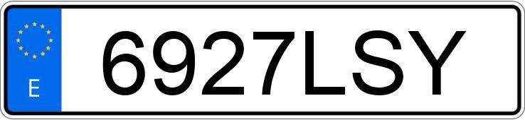 Numer rejestracyjny 6927LSY posiada BMW SERIE 1