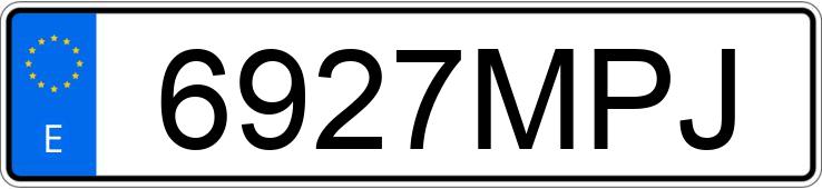 Numer rejestracyjny 6927MPJ posiada MERCEDES A (176)