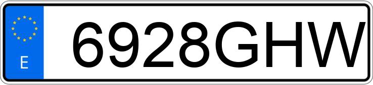 Numer rejestracyjny 6928GHW posiada PEUGEOT PARTNER