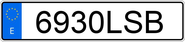 Numer rejestracyjny 6930LSB posiada RENAULT MASTER