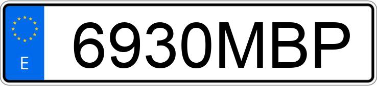 Numer rejestracyjny 6930MBP posiada MERCEDES C (206)