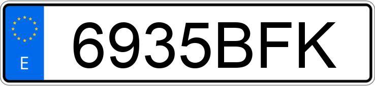 Numer rejestracyjny 6935BFK posiada SEAT CORDOBA