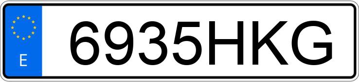 Numer rejestracyjny 6935HKG posiada MERCEDES B (246/242)