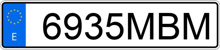 Numer rejestracyjny 6935MBM posiada FIAT DOBLO